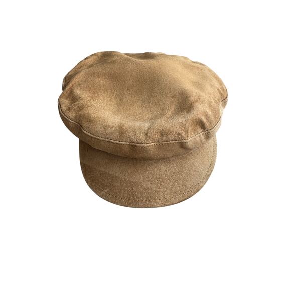 Vintage Leather Suede Beret Newsboy Gatsby Hat from Olive Qique Made in USA EUC - Picture 5 of 10